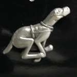 Racing  Greyhound Pewter Lapel pin