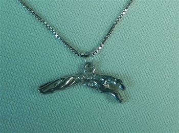 Sterling Silver outstretched greyhound Pendant