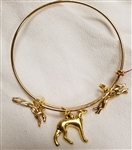 Goldtone 3 charm bracelet