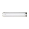 White and silver vanity light
