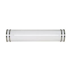 White and silver vanity light