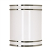 Vertical Wall Sconce with a brushed nickel finish