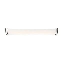 White Vanity Light with black accents on each side