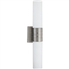 Vertical Wall Sconce with glass tubes on the top and bottom