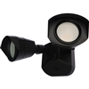 Black dual head outdoor security light