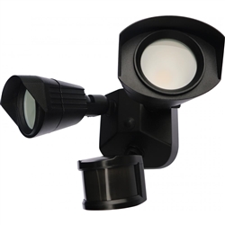 Black LED Security light with a motion sensor
