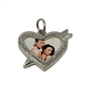 Heart with Arrow Photo Picture Frame Charm