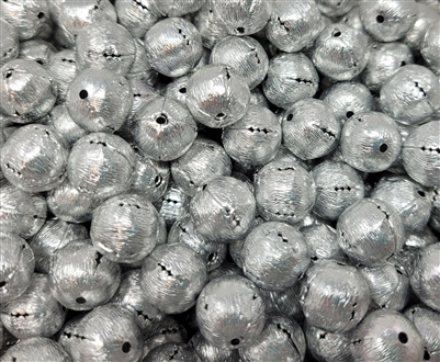 12mm Round Silver Metal Filigree Beads, 12 ct Bag