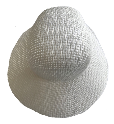 6" White Wicker Bonnet for Dolls