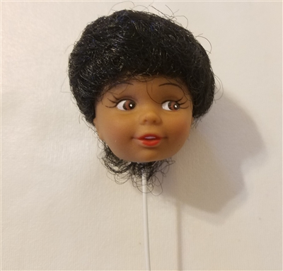 Black Female Vinyl Doll Head Wire Pick