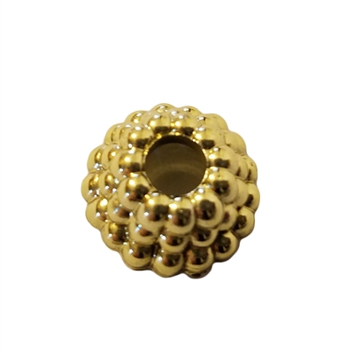 16mm Gold Ornament Crown Rings Bead Caps, 8 ct