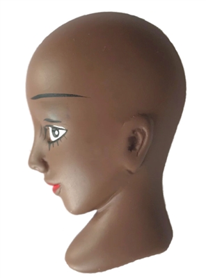 Black African American Poly Porcelain Face in Profile