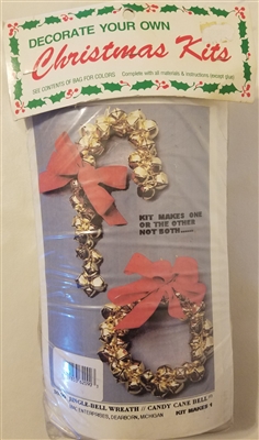 Jingle Bell Wreath or Candy Cane Christmas Decoration Kit