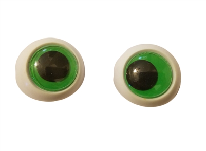 Pair of 35mm Green Plastic Frog Wiggle Eyes