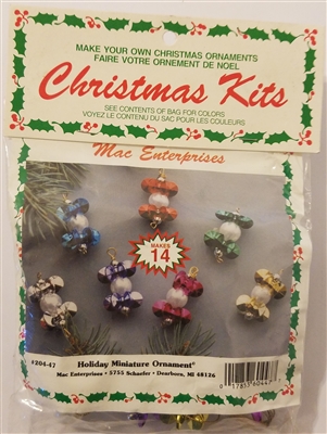 Holiday Miniature Beaded Christmas Ornament Kit