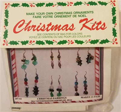 Christmas Earrings Beaded Jewelry Craft Kit