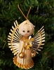 Natural Raffia Angel Christmas Ornament