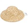 9" Round Natural Straw Sun Hat for Dolls