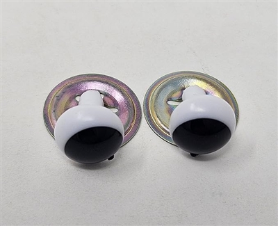 Zim's 10mm round black and white domed comical cartoon plastic safety eyes, 10 pair, for amigurumi and stuffed animals