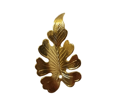Gold Tone Metal Leaf Pendant Jewelry Findings