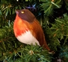 3" Red Breasted Artificial Bird