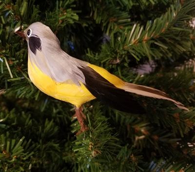 4" Yellow Bellied Artificial Bird