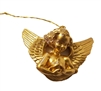 2" Miniature Gold Cherub Angel Holding Bird Christmas Ornament