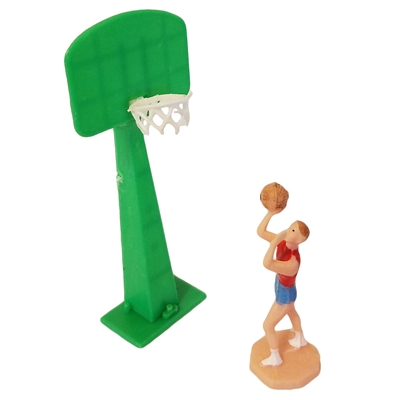 Miniature Plastic Basketball Player Set