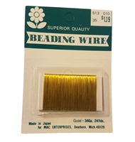 34 Gauge Gold Beading Wire, 24 yards