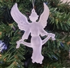 3-1/2" Frosted Plastic Angel Christmas Ornament