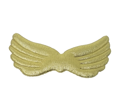 Pair of 3" Metallic Gold Padded Fabric Angel Wings