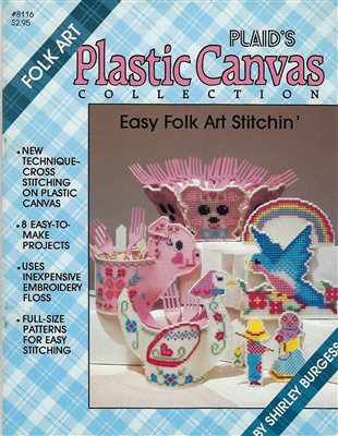 Easy Folk Art Stitchin' Plastic Canvas Book