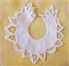 6" Battenburg Lace White Crochet Collar for Sewing Baby Doll Clothes, 12 ct