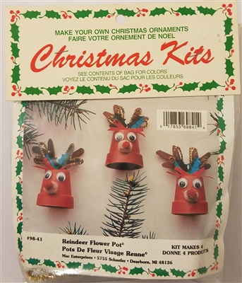 Reindeer Flower Pot Christmas Ornament Kit