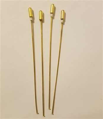 4-3/4" Gold Tone Brass Plated Metal Beading Head Pins, 4 ct