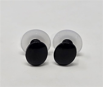 13mm oval black comic plastic safety eyes 10 pair with locking washers for amigurumi and doll making