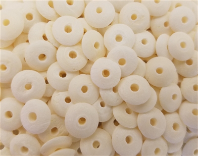 10mm Round Disc Saucer Genuine Bone Beads, 12 ct Bag