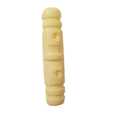 38mm Tube Pipe Hand-Carved Genuine Bone Beads, 4 ct Bag