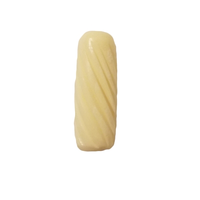 25mm Spiral Tube Hand-Carved Genuine Bone Beads, 4 ct Bag - Genuine Bone Beads for Jewelry Making