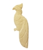 3" Peacock Bird Hand-Carved Genuine Bone Bead Pendant