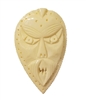 Large Tiki Mask Hand-Carved Genuine Bone Bead Pendant