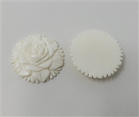 Rose Flower Genuine Bone Cabochon