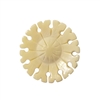 Round Flower Hand-Carved Genuine Bone Bead Pendant, 4 ct Bag