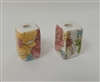 20mm Rectangle Painted Floral Ceramic Beads, 4ct