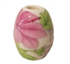 20mm Oval Painted Floral Ceramic Beads 4ct Bag