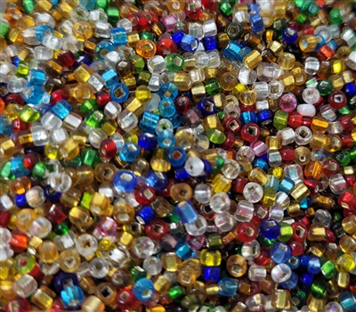 Size 10/0 Silver Lined Glass Rocaille Seed Beads (3 oz bag)