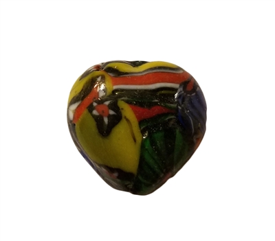 Heart-Shaped Multi-Color Mosaic Glass Beads, 4ct Bag