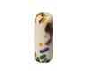 25mm Multi-Color Mosaic Confetti Handmade Glass 25mm Tube Beads, 4ct Bag