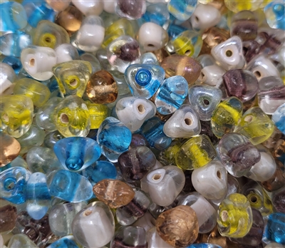 8mm Glass Rounded Triangle Beads, 100 ct Bag