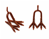 25mm Brown Plastic Bird Legs Feet (10 pcs) craft supply from King's Kountry